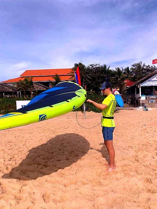 Vietnam Kiteboarding School wing foil instructor
